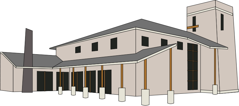 Go Back Pix For Country - Large Church Clip Art (800x354)