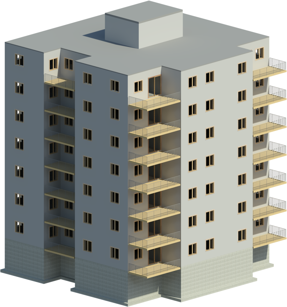 Multi-sotry Timber Auram Desforges - Isometric View Of A Building (1000x1162)