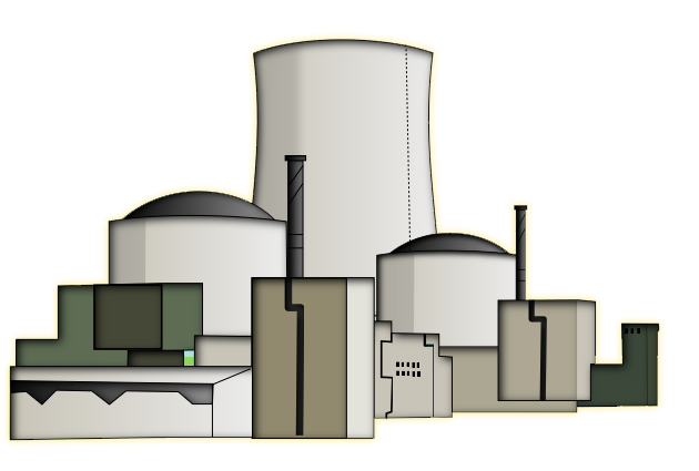 Church Building Clip Art Free - Nuclear Power Plant Clipart (666x513)