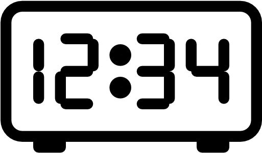 Digital Clock Free Icon - Clock 10 00 Png (512x512)