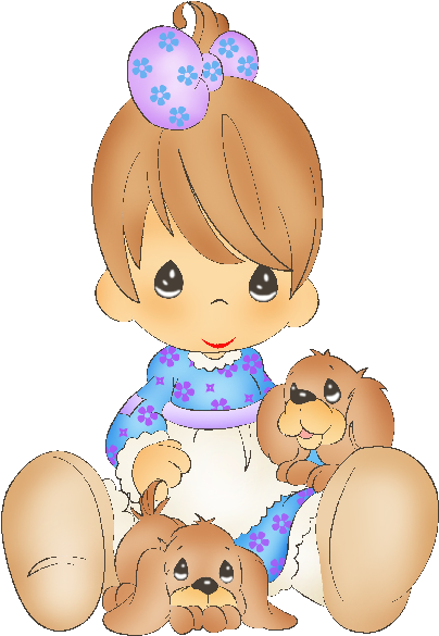 Funny Baby Girl Cartoon Clip Art Images - Precious Moments Animados (600x600)