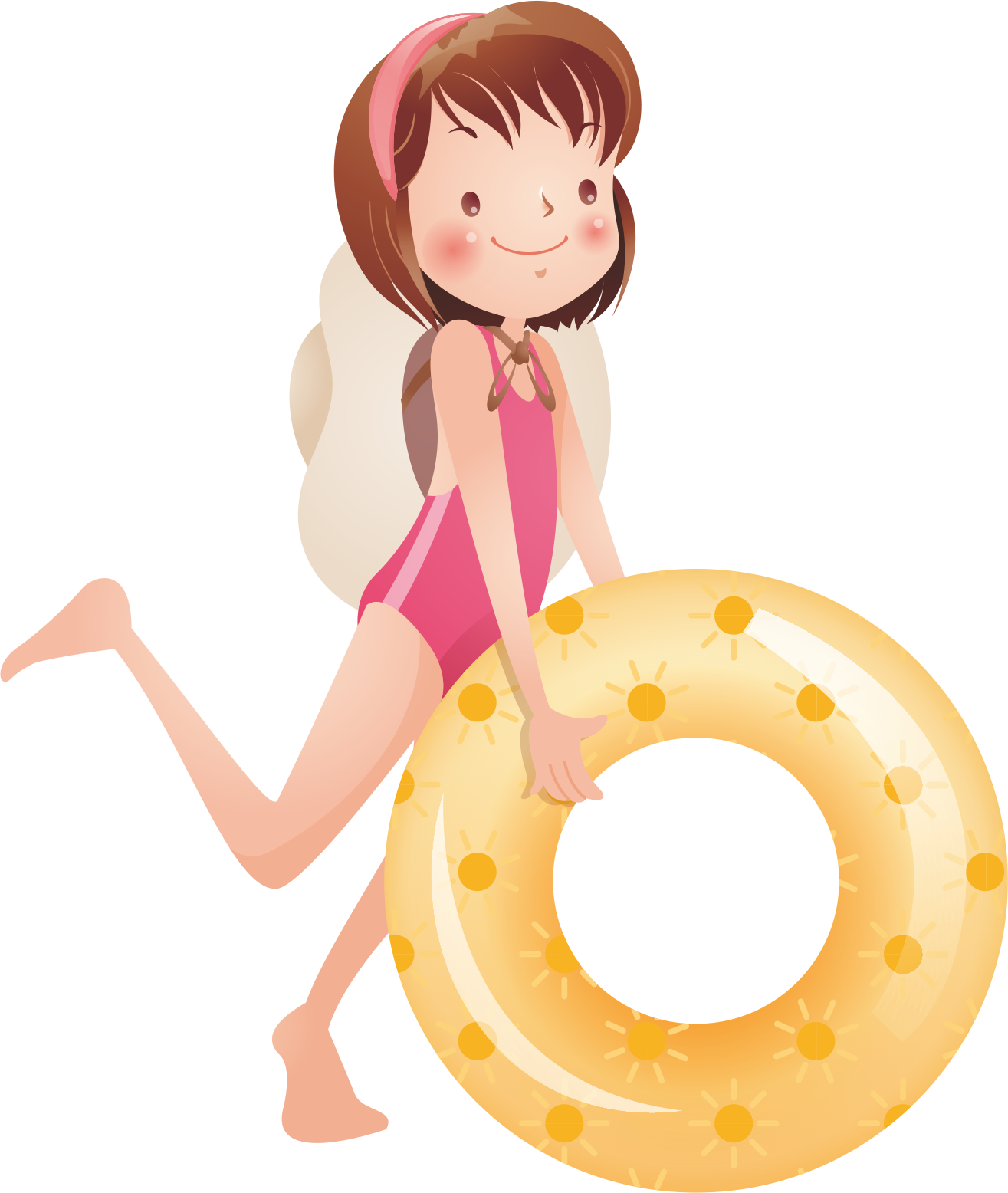 Cartoon Girls Swimming - Cartoon Girls Swimming (1315x1556)