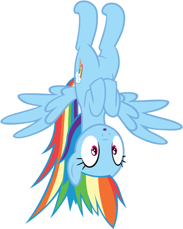 Rainbow Hanging Upside-down In Pinkie's Closet By Tardifice - Closet (853x1024)