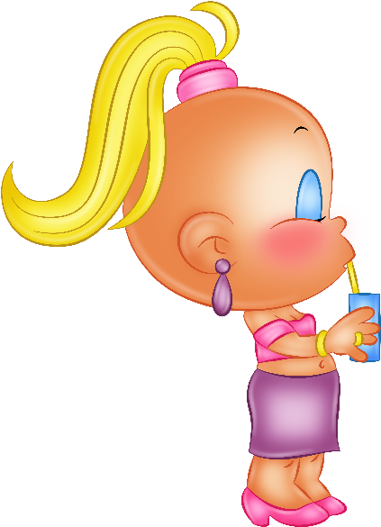 Funny Cartoon Baby Girl Clip Art Images - Animated Baby Girl Funny (600x600)