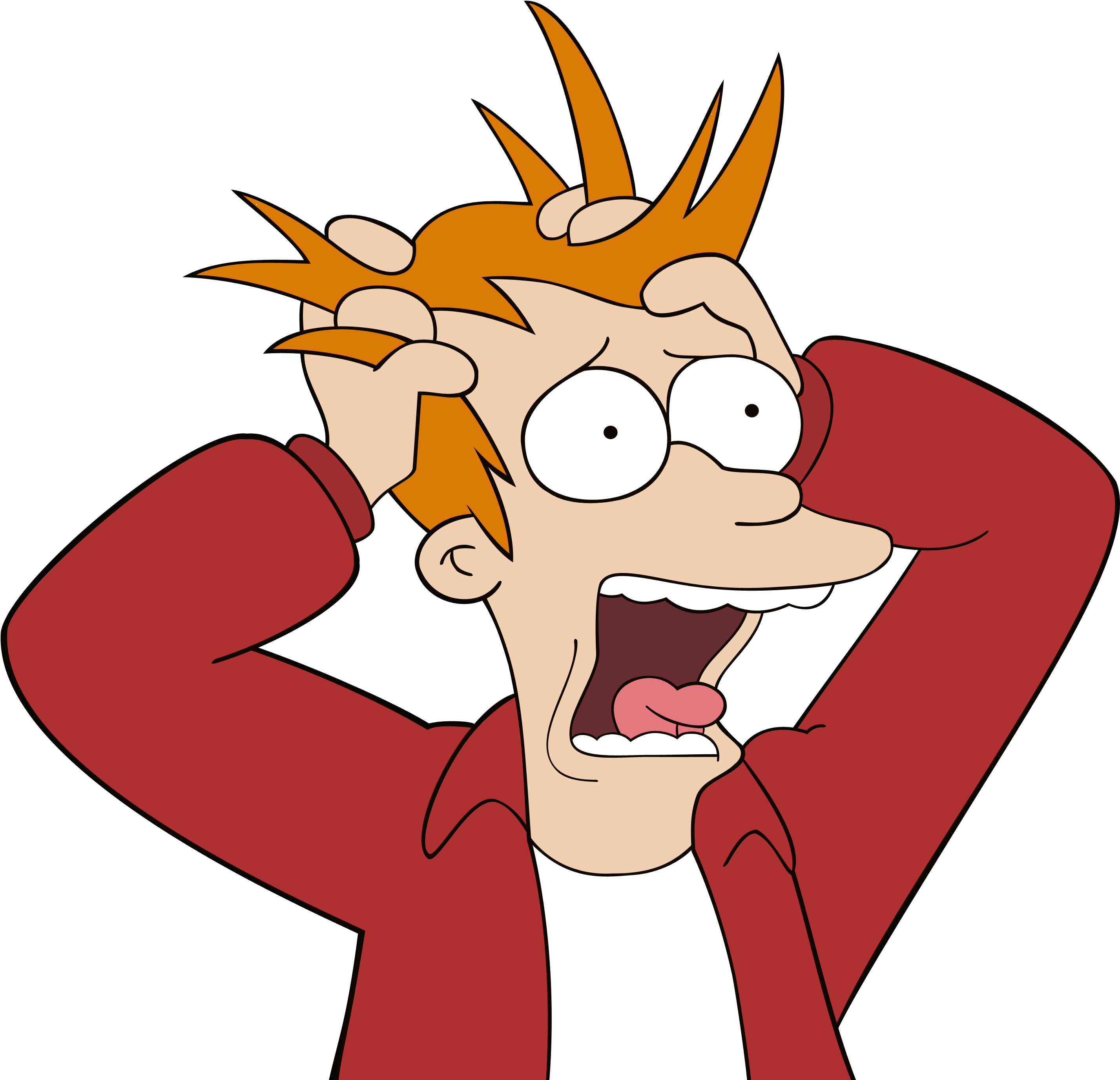 Futurama Fry Stress - Oh My God Png (3000x2770)