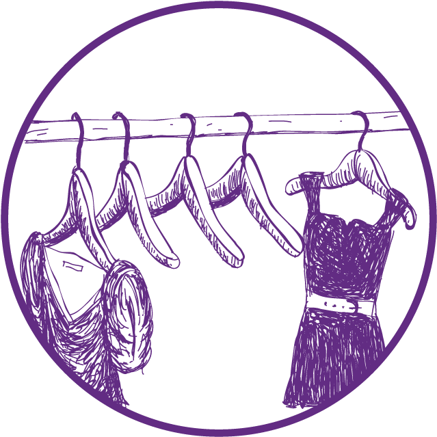 Purple Clip Are Of Clothes And Hangers - Clothes Hanger (650x650)