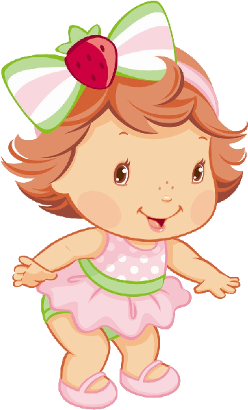 Free Strawberry Shortcake Cartoon Baby Characters Are - Moranguinho Baby Para Pintar (400x600)