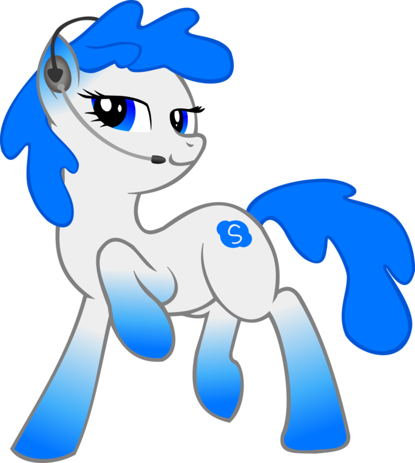 Skype Pony By Gray-gold - Mlp Skype (847x943)