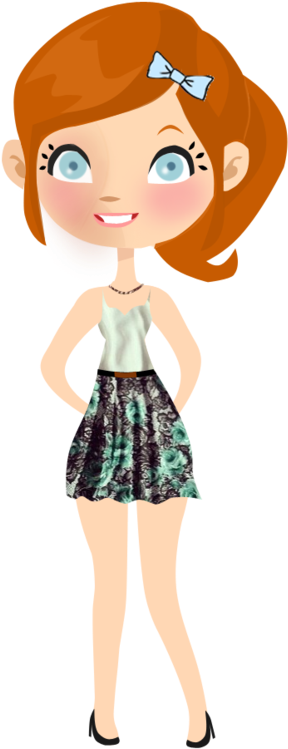 Dall Clipart Transparent - Muñequitas Con Trenzas (600x831)