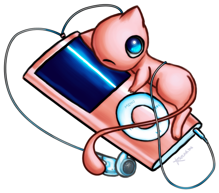 Mew Ipod By Kattakin - Pokemon Cute Mew Drawings (780x726)