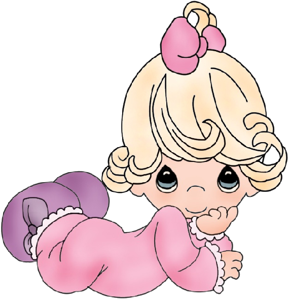 Baby Girl Baby Shower Animal Clip Art Baby Shower Invitations - Baby Girl Pictures Cartoons (600x600)