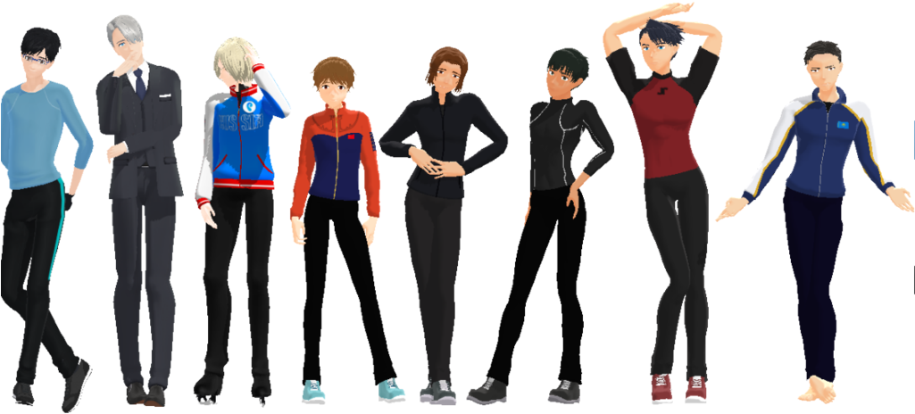 All Of The Yuri On Ice Models By Eddieveneziano - Mmd Yuri On Ice (1024x614)