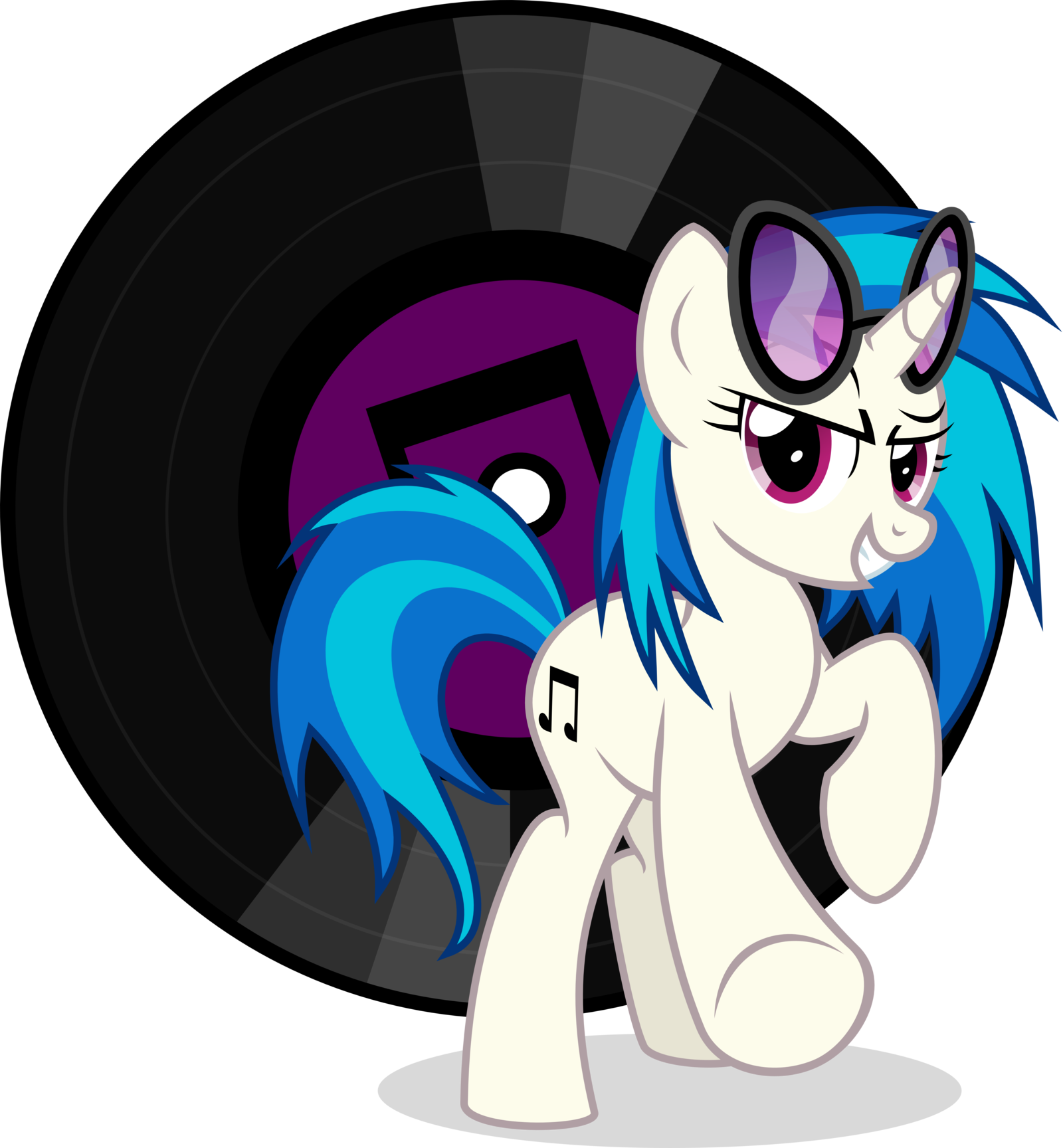 Vinyl Scratch - Mlp Vinyl Scratch Records (1600x1728)