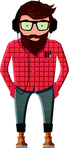 We Buy Vinyl Records - Cartoon (269x573)