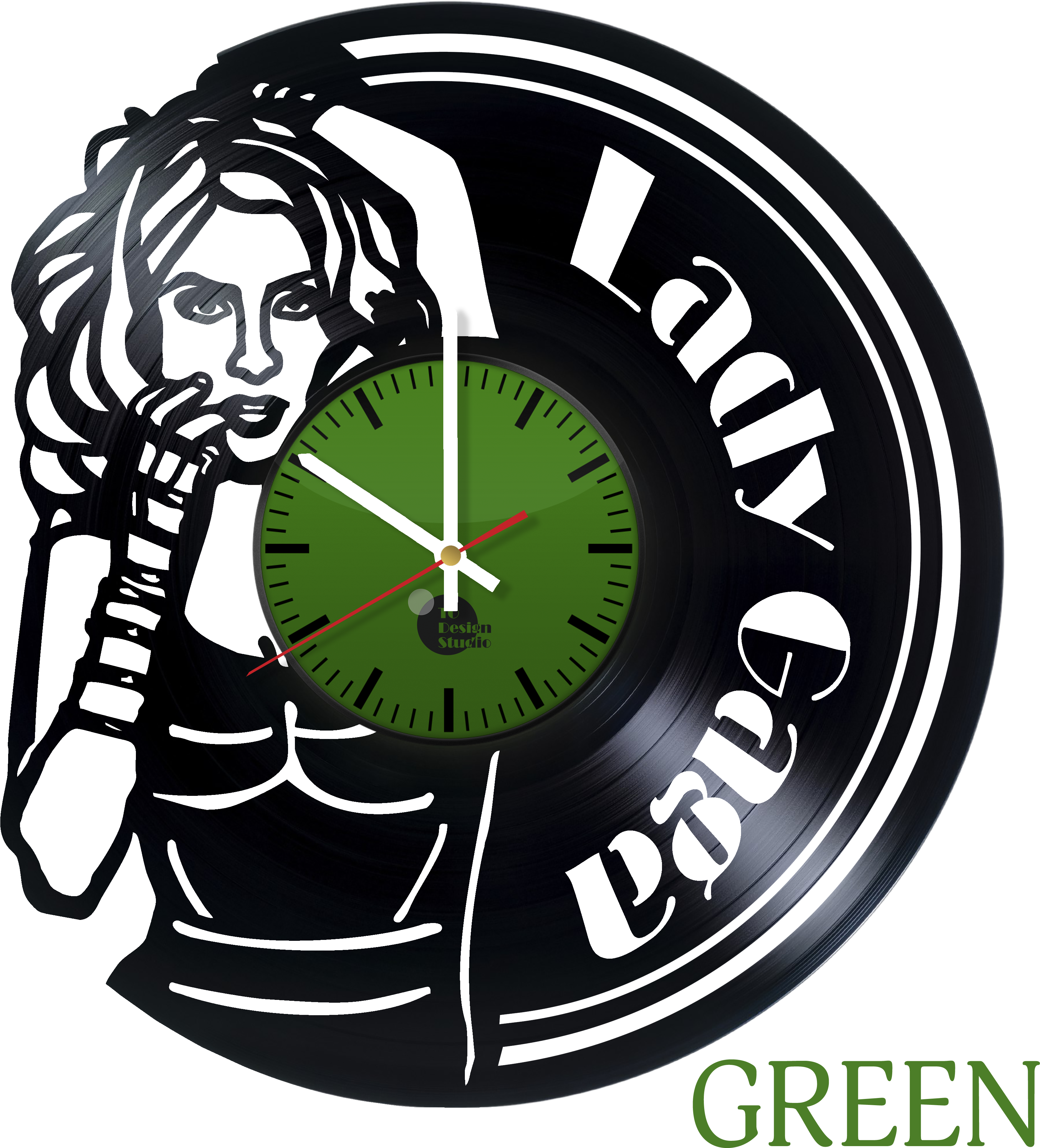 Lady Gaga Handmade Vinyl Record Wall Clock Fan Gift - Wall Clock (4016x4016)