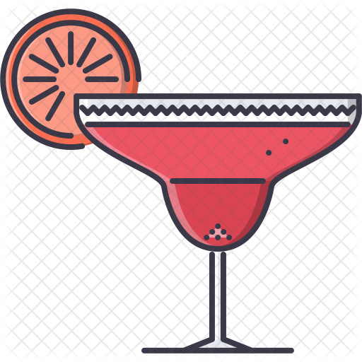 Margarita Icon - Black And White Margarita Clipart (512x512)