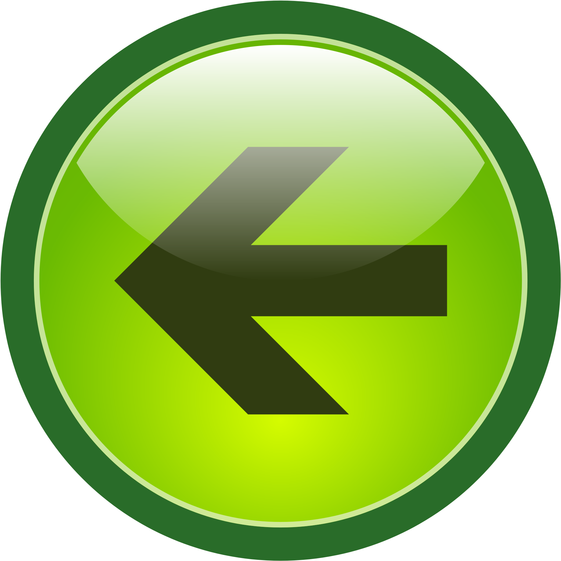 Open - Left Arrow Button Png (2000x2000)