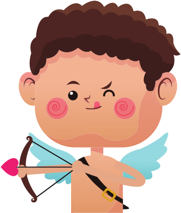Cupid Cartoon Icon - Vector Graphics (550x550)