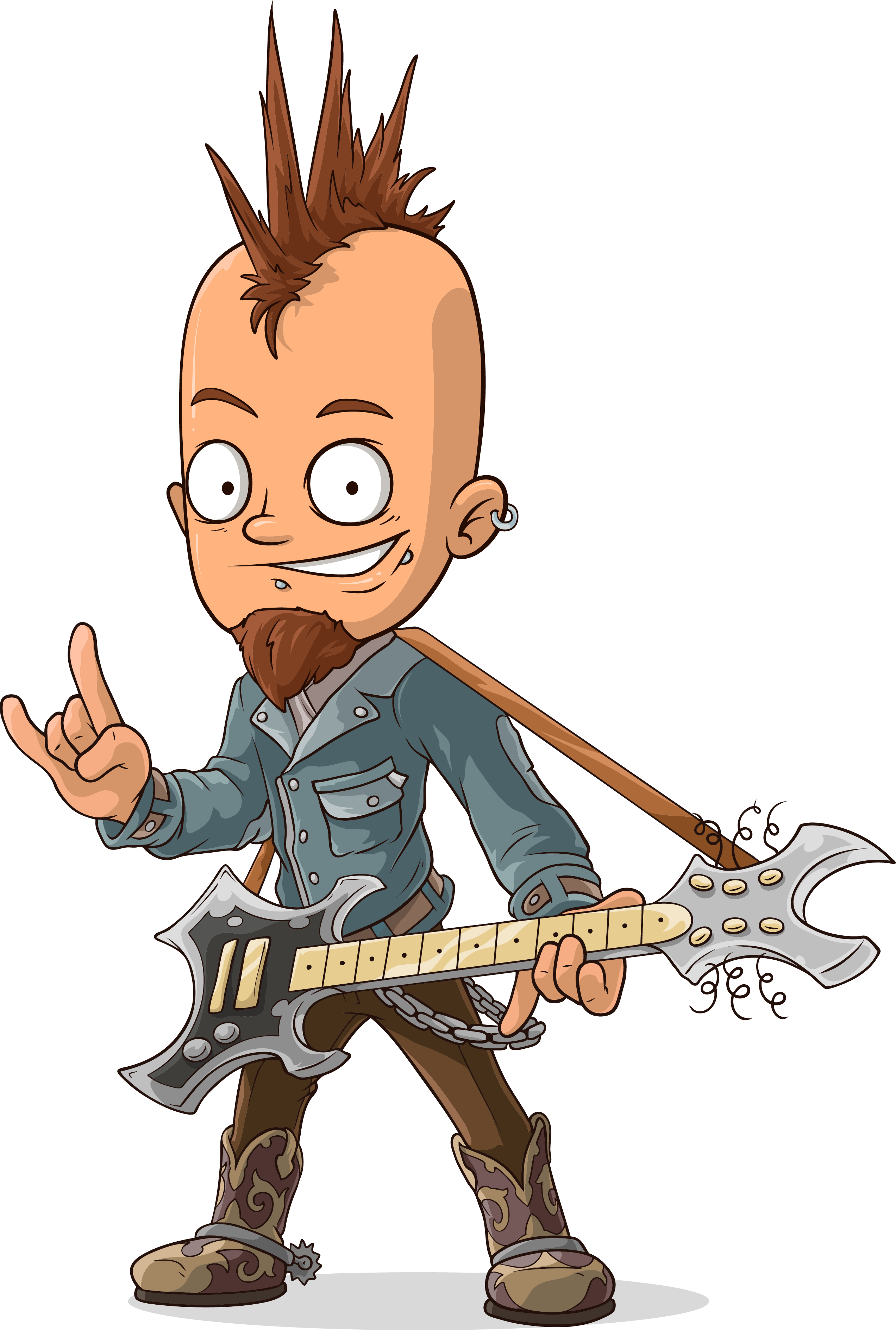 Cartoon Rocker Music Vector - Cartoon Rocker Music Vector (2545x3778)