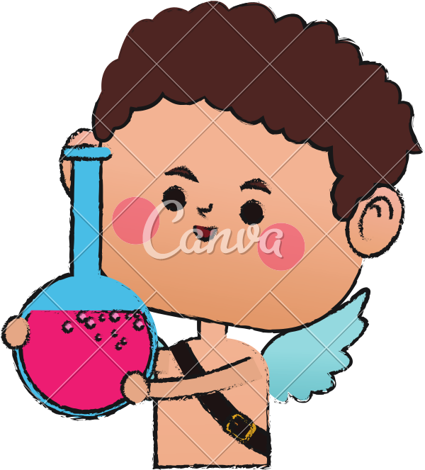 Baby Cupid Icon Holding Potion - Icon (800x800)