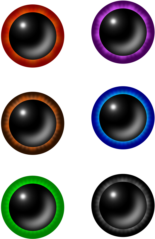 Colorful Eyes Svg Vector File, Vector Clip Art Svg - Renkli Butonlar (637x900)