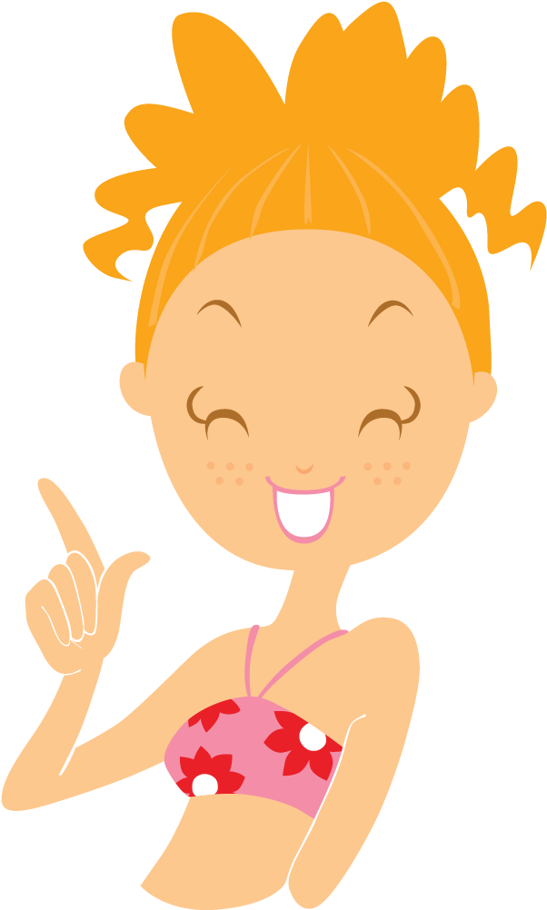 Beach Girl Finger Icon - Icon Happy Girl (1024x1024)