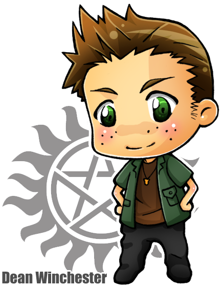 Chibi Dean Winchester By Sefi - Supernatural Tattoo (450x577)