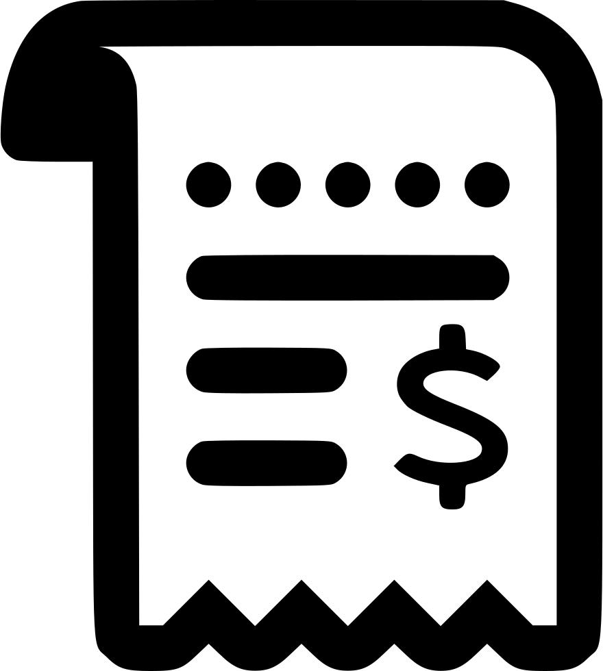 Receipt Comments - Purchase Invoice Icon Png (880x980)