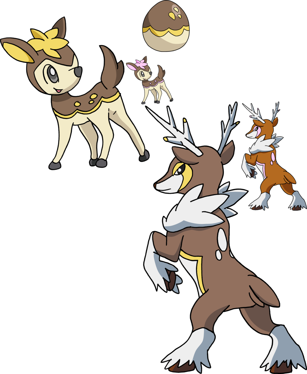 Deerling Pikachu Sawsbuck Evolution Pokémon - Pokemon Deerling Evolution (1024x1246)