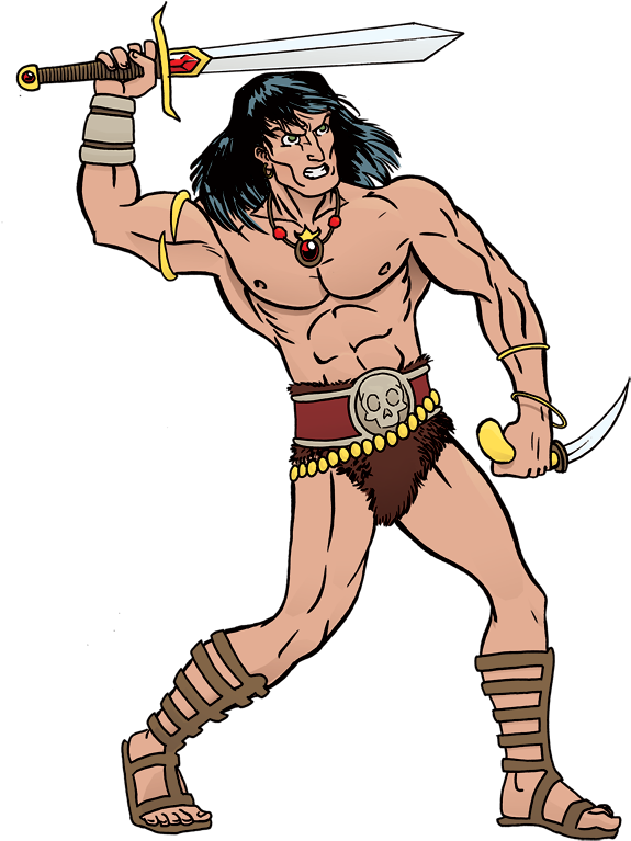 Swords And Sorcery - Conan The Barbarian Cartoon (613x812)