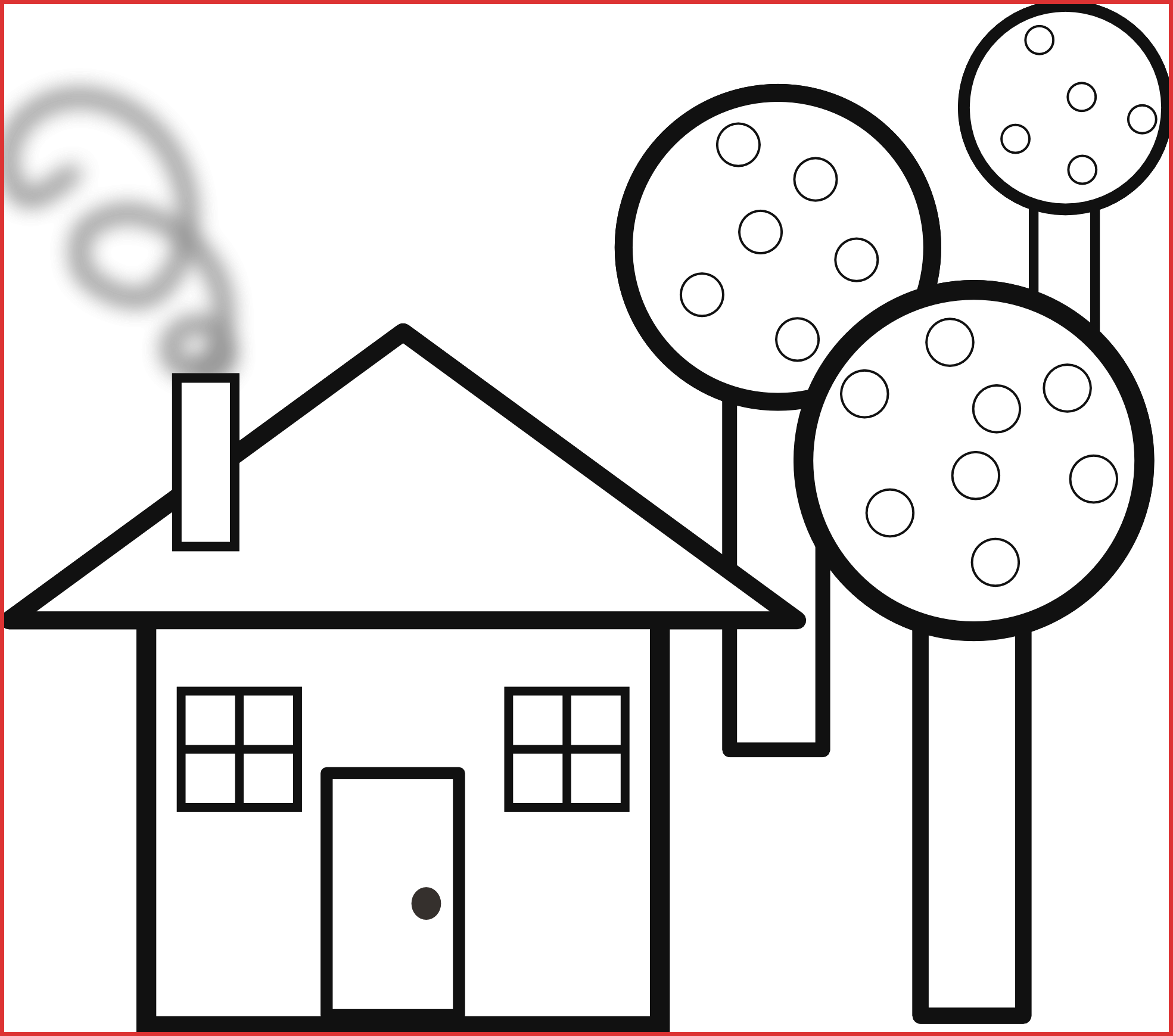 Haunted 20house 20coloring 20page Haunted House Coloring - Shapes House Black And White (1969x1739)