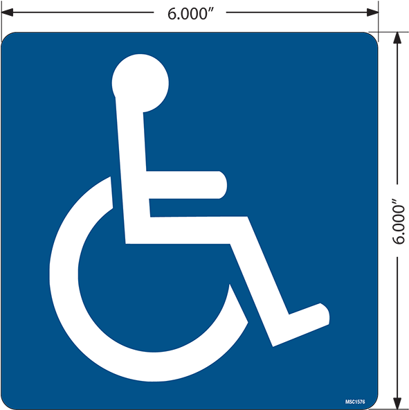 Handicapped Decal - Blue Badge (600x600)