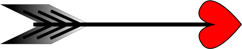 Curved Arrows 20, Buy Clip Art - Arrow With A Heart (800x168)