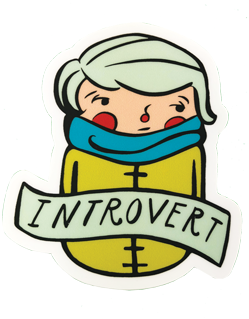 Introvert Sticker - Lapel Pin (320x480)