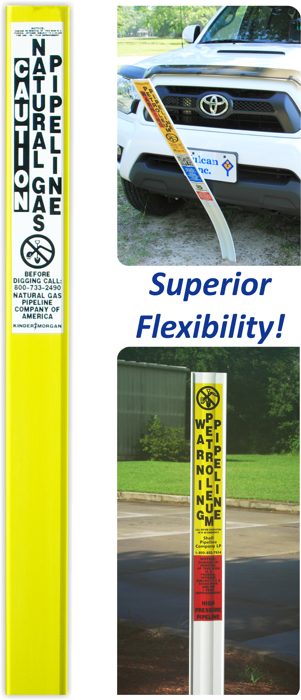 Vulcan Flexible Fiberglass Marker - Banner (1177x2546)