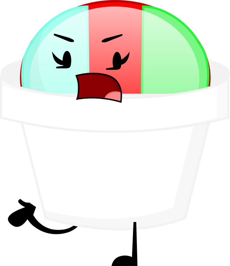 Shaved Ice Pose - Cartoon (763x882)