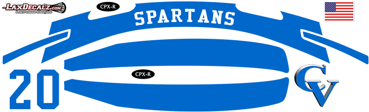 Back Panel, Mohawk, Visor, Chin / Jaw Decals, Temple - Oval (750x241)