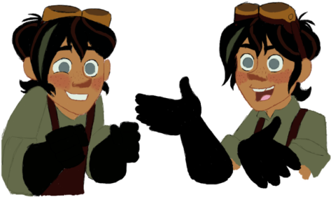 Badada There He Is - Cartoon (500x349)