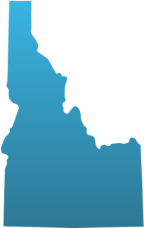 Id State Decals - Blue Idaho State Shape (350x350)