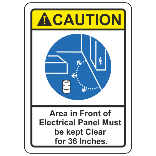 Caution Decal - Accuform Ear Protection Required, Black On Yellow (533x533)