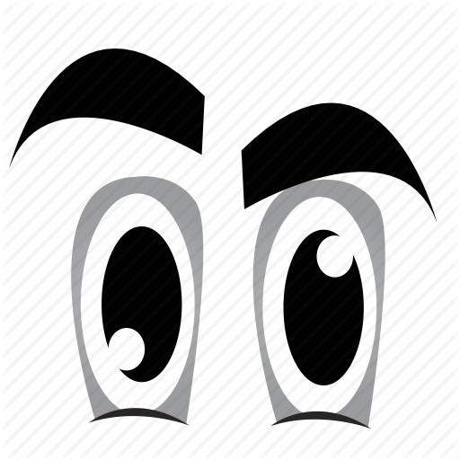 Eye, Find, Fisheye, Gaze, Gazing, Glass, Look, Looking, - Eyes Cartoon Icon Png (512x512)