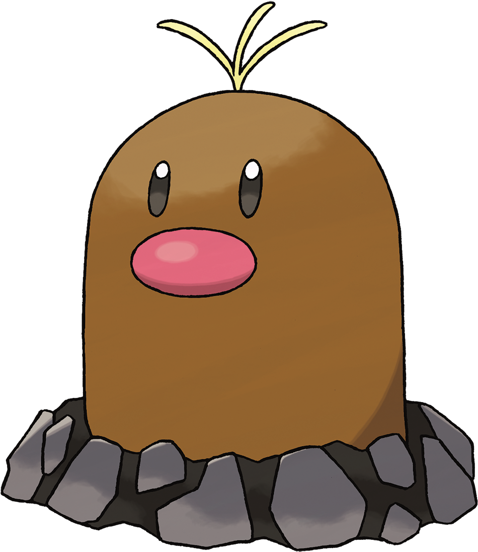 Tangled Hair - Pokemon Alolan Diglett (1202x1241)