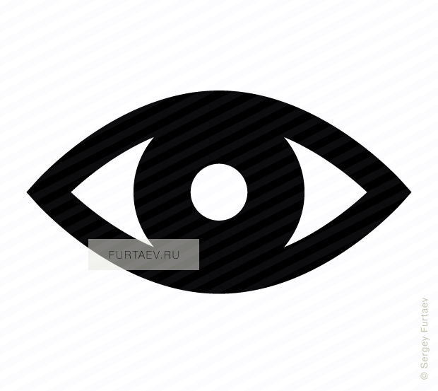 Vector Icon Of Open Eye - Icon Eye Black (620x553)