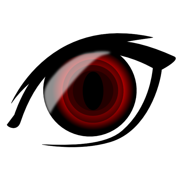 Vampire Anime Eye Clip Art - Anime Red Vampire Eyes Base (600x600)