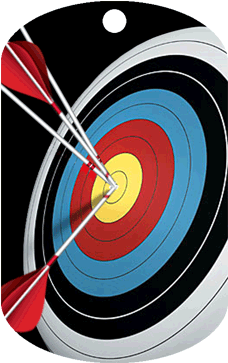 Dgv Vibrantz Dog Tagz - Target Archery (300x400)