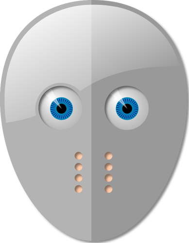 Fencing Mask With Eyes Vector Image - Cartoon Hockey Mask Shower Curtain (389x500)