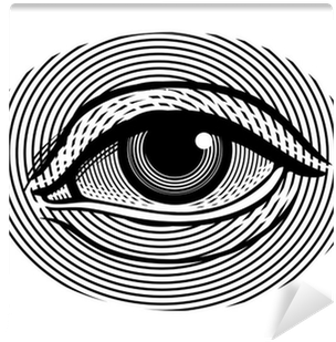 Vector Illustration Of Human Eye In Vintage Engraved - Peter Van Huffel / Alex Maksymiw: Kronix Cd (400x400)