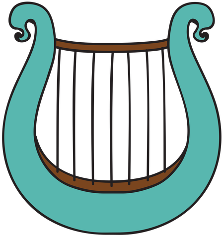 Lyre Musical Instrument Doodle Transparent Png - Scalable Vector Graphics (512x512)