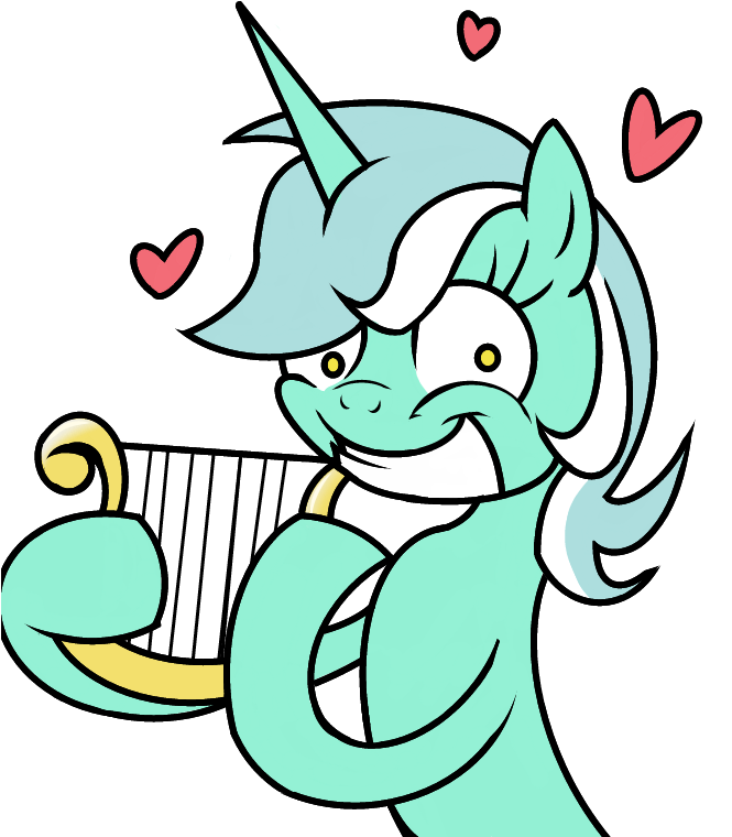Pandan009, Grin, Heart, Looking At You, Lyra Heartstrings, - Cartoon (677x768)