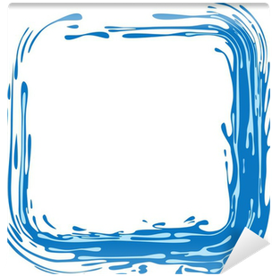 Abstract Water Color Grungy Border Vector Frame Wall - Water Frame Vector (400x400)